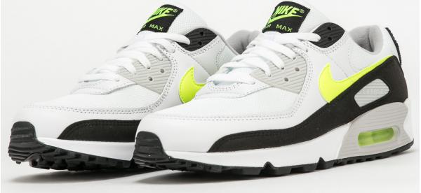 Nike Air Max 90 white / hot lime - black