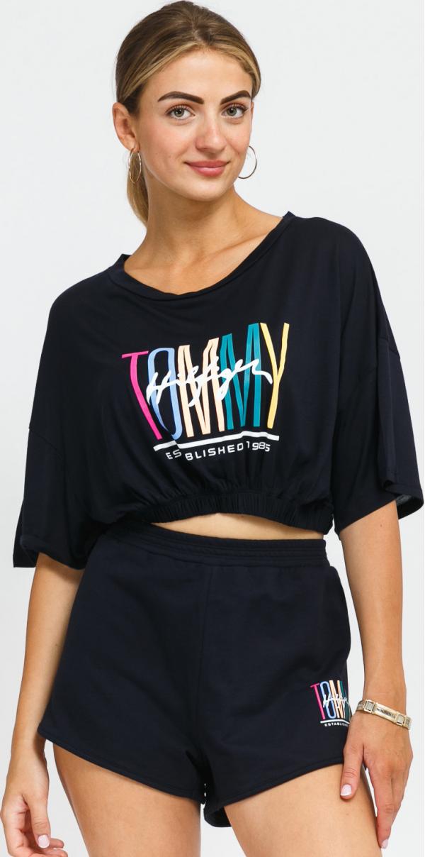 Tommy Hilfiger W Cropped Tee navy