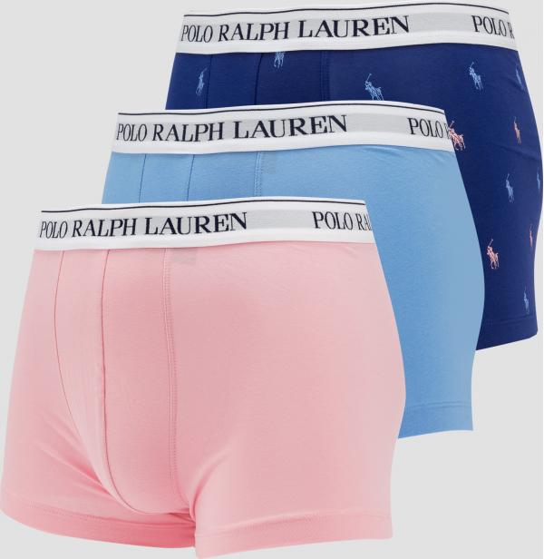 Polo Ralph auren 3Pack Stretch Cotton Classic Trunks modré / růžové / světle modré