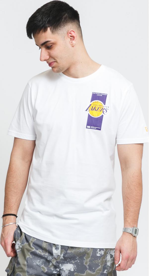 New Era NBA Repeat Back Logo Tee LA akers bílé