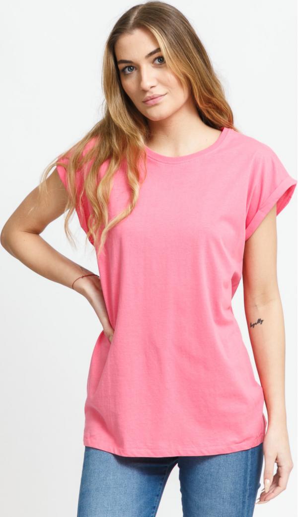 Urban Classics adies Extended houlder Tee růžové