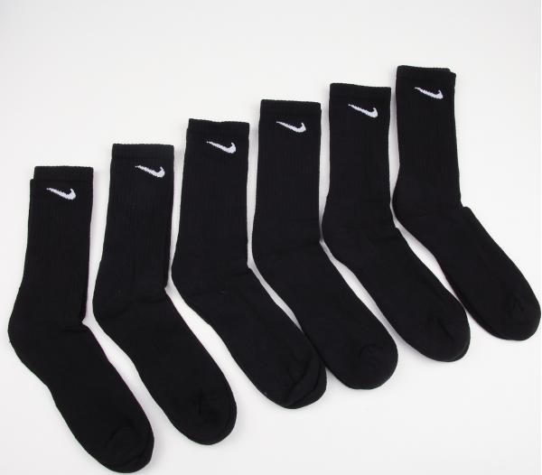 Nike U NK Eweryday Cush Crew 6 Pack černé