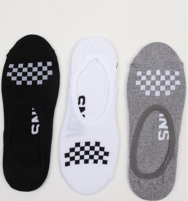 Vans WM 3Pack Classic Canoodle Socks bílé / melange šedé / černé