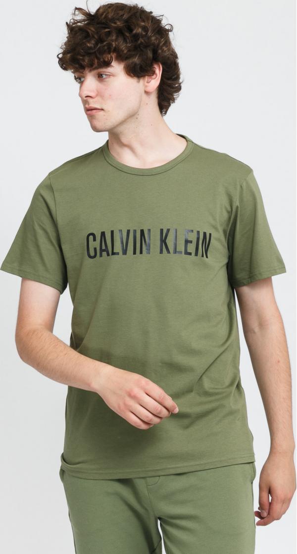 Calvin Klein SS Crew Neck Tee olivové