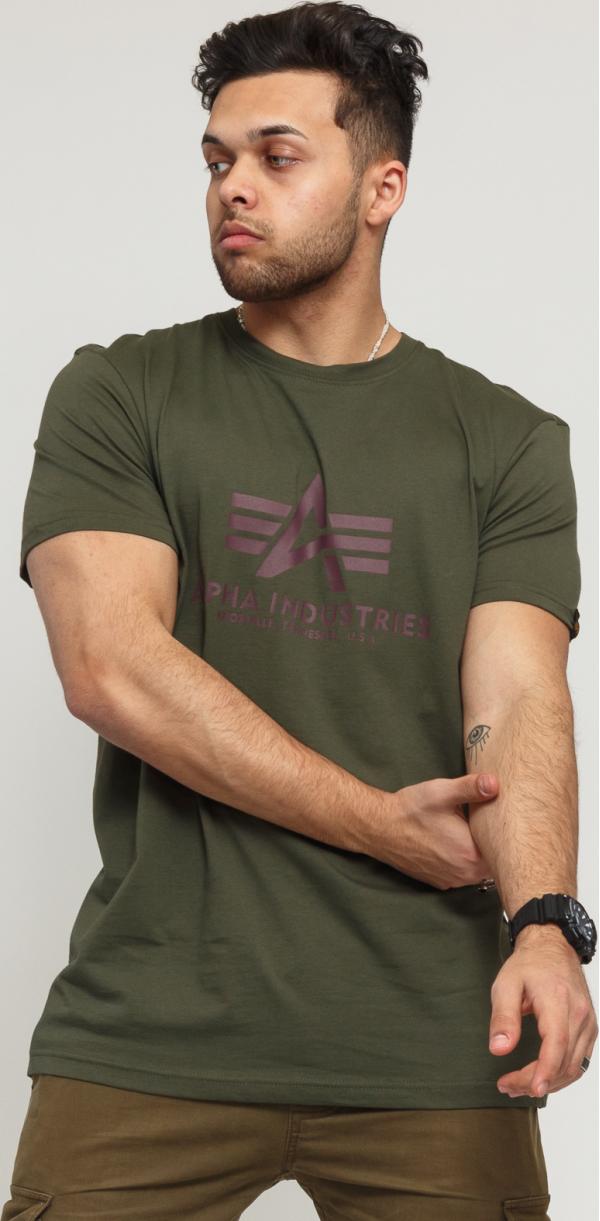 Alpha Industries Basic Tee tmavě olivové