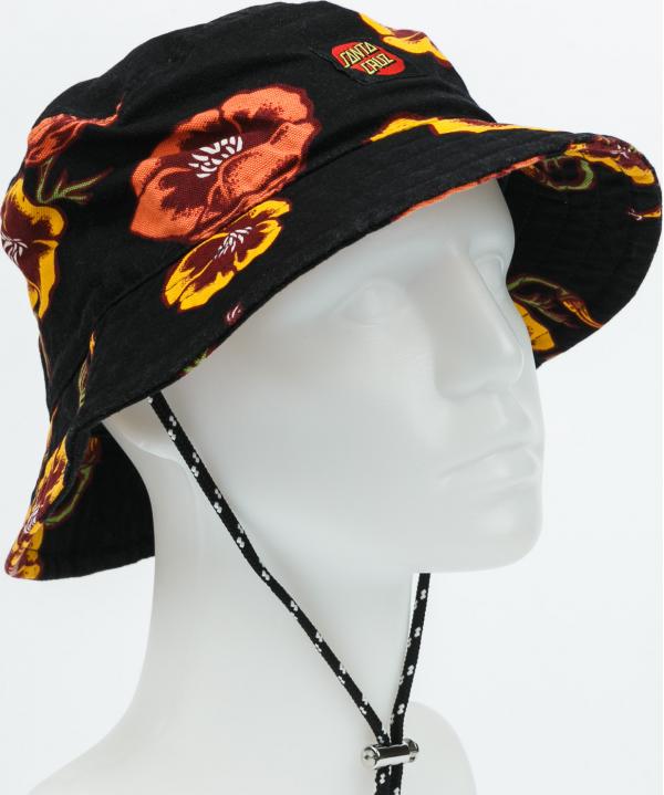 Santa Cruz Poppy Bucket Hat černý / žlutý / oranžový / vínový