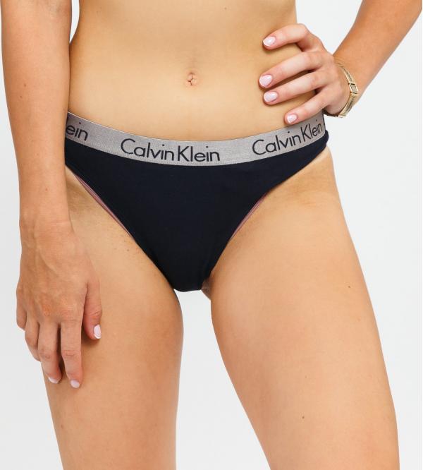Calvin Klein Thong 3 Pack černé / bílé / světle růžové