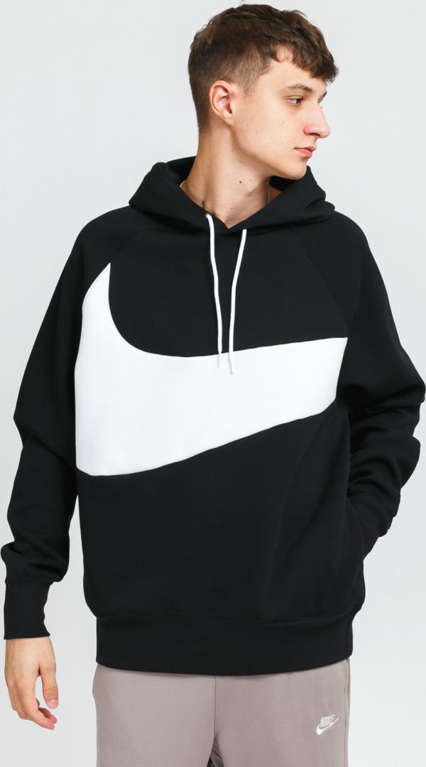 Nike  NSW Swoosh Tech Fleece PO Hoodie černá / bílá