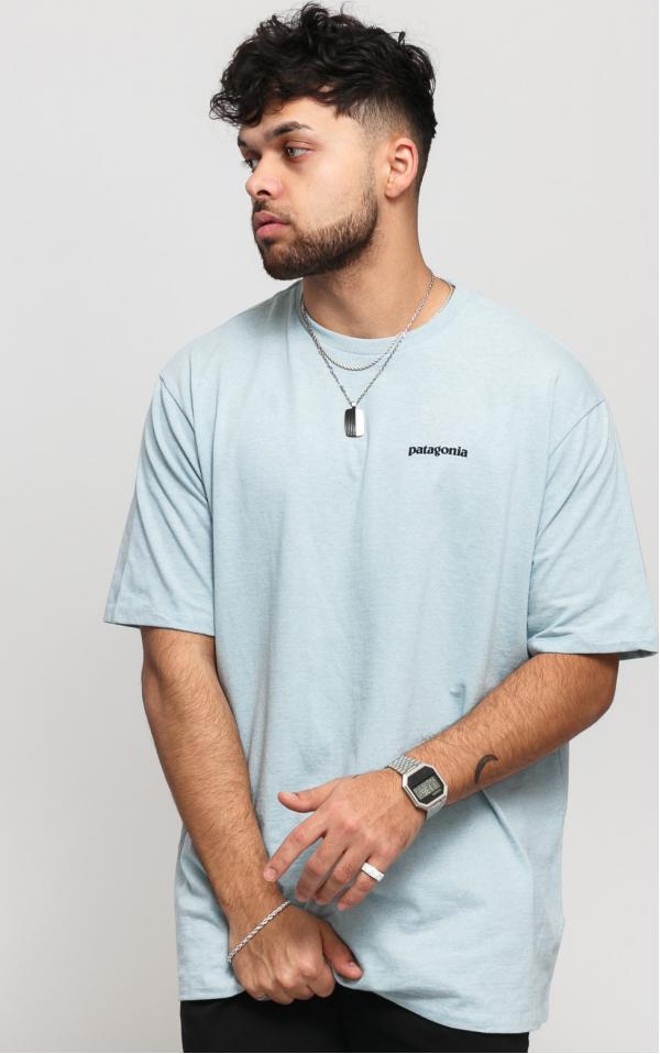 Patagonia M's P6 Logo Responsibili Tee melange světle modré