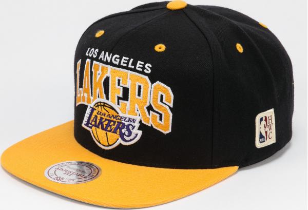 Mitchell & Ness Team Arch 2 Tone Snapback LA Lakers černá / žlutá / šedá