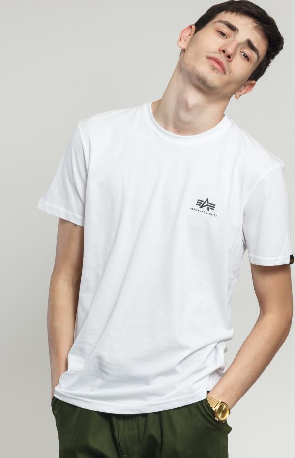 Alpha Industries Basic Tee Small ogo bílé