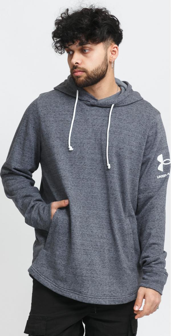 Under Armour Rival Terry Hoodie melange tmavě šedá