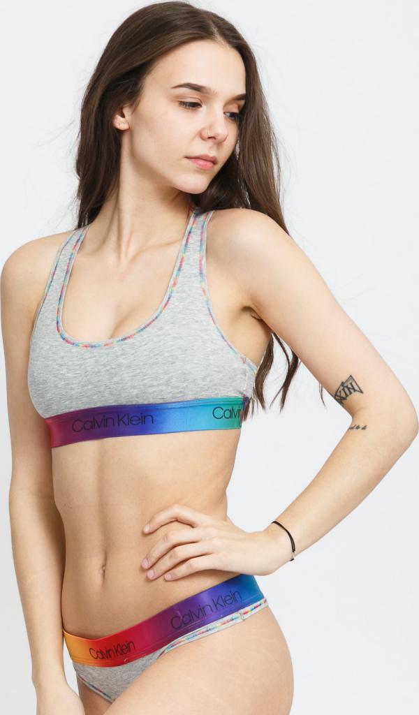 Calvin Klein Pride Unlined Bralette melange šedé