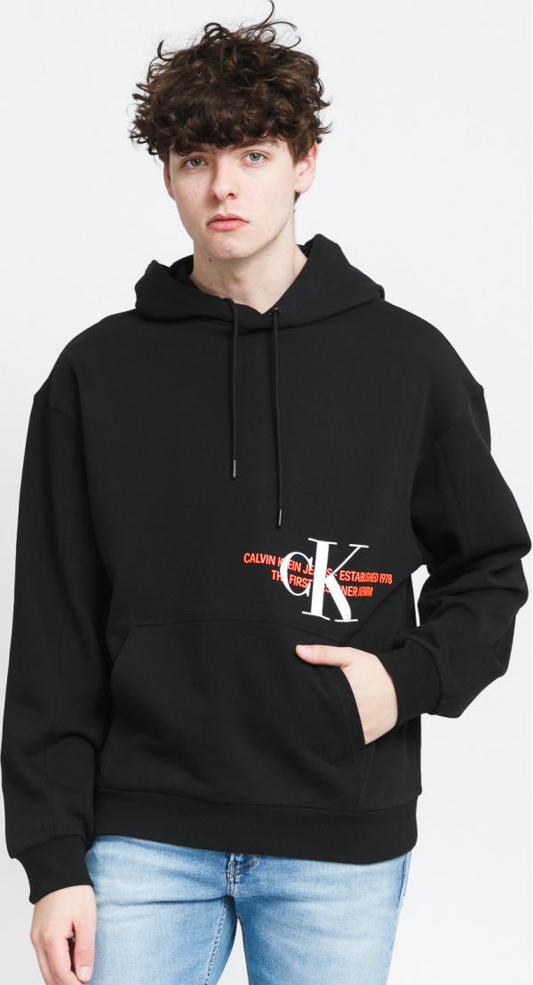 CALVIN KLEIN JEANS  CK Urban Graphic ogo Hoodie černá