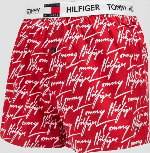 Tommy Hilfiger Woven Boxer Print červené / bílé