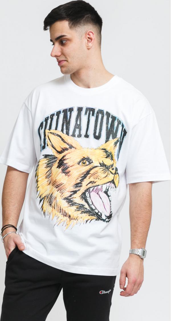 Chinatown Market Beware Sketch Tee bílé