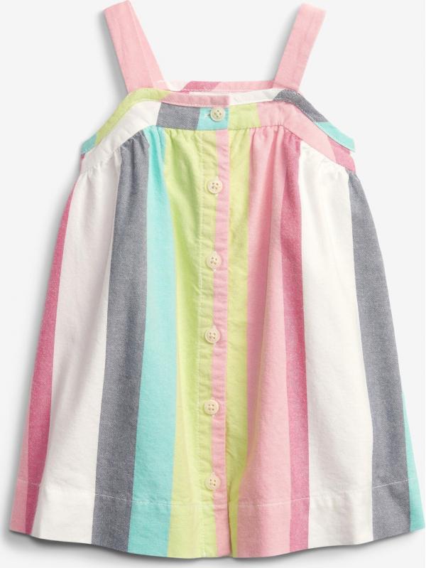 Baby Stripe Button Šaty dětské GAP