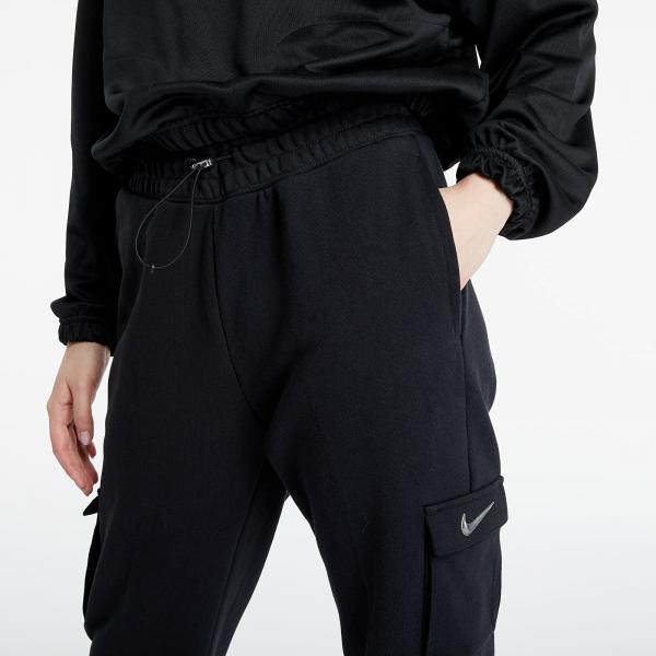 Nike Sportswear Swoosh French Terry Pants Black/ White