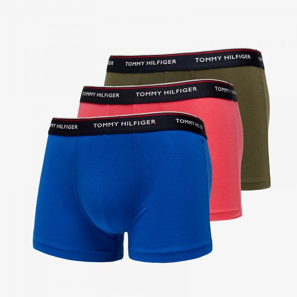 Tommy Hilfiger Trunks 3 Pack Navy/ Pink/ Army Green