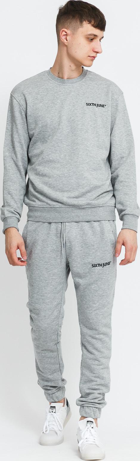 Sixth June Sweatshirt + Jogging Pant et melange šedý