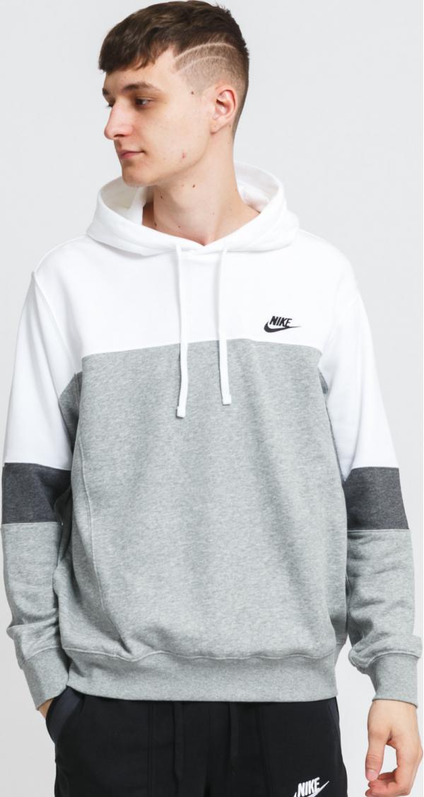 Nike M NSW PO FT Hoodie SNL CB melange šedá / bílá