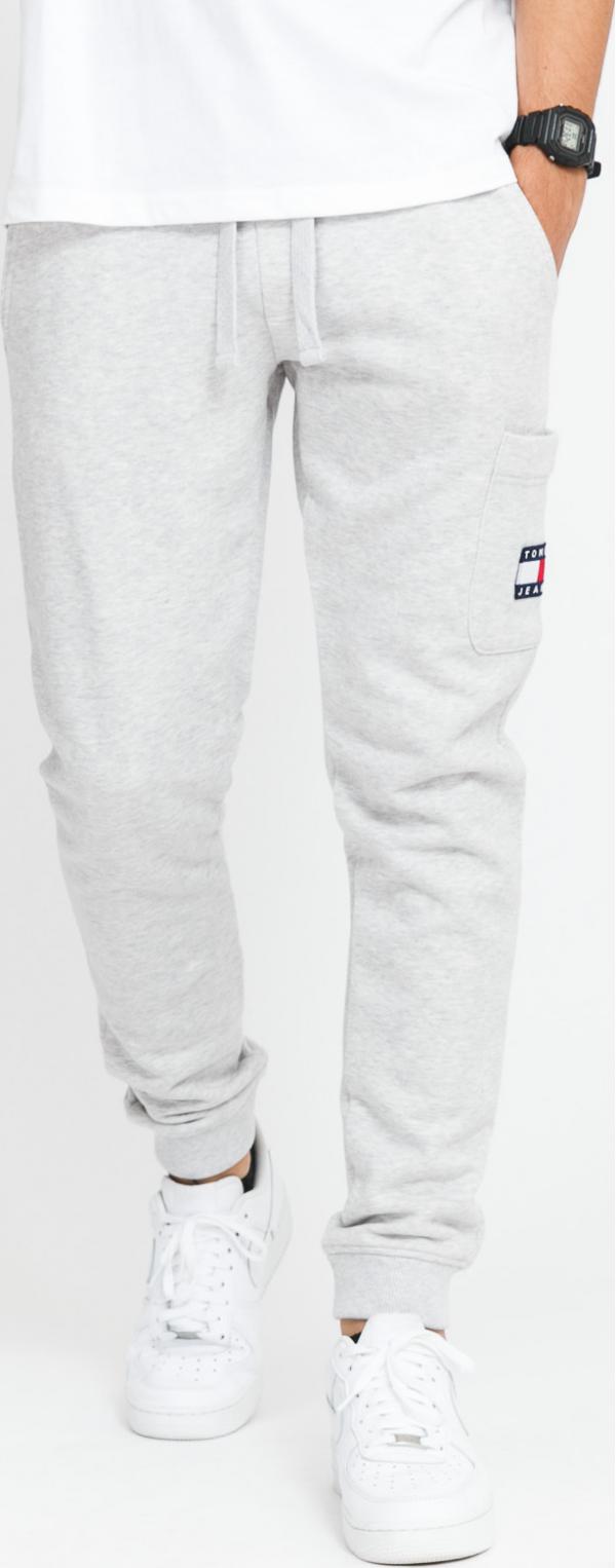 TOMMY JEANS  Badge Sweatpants melange šedé