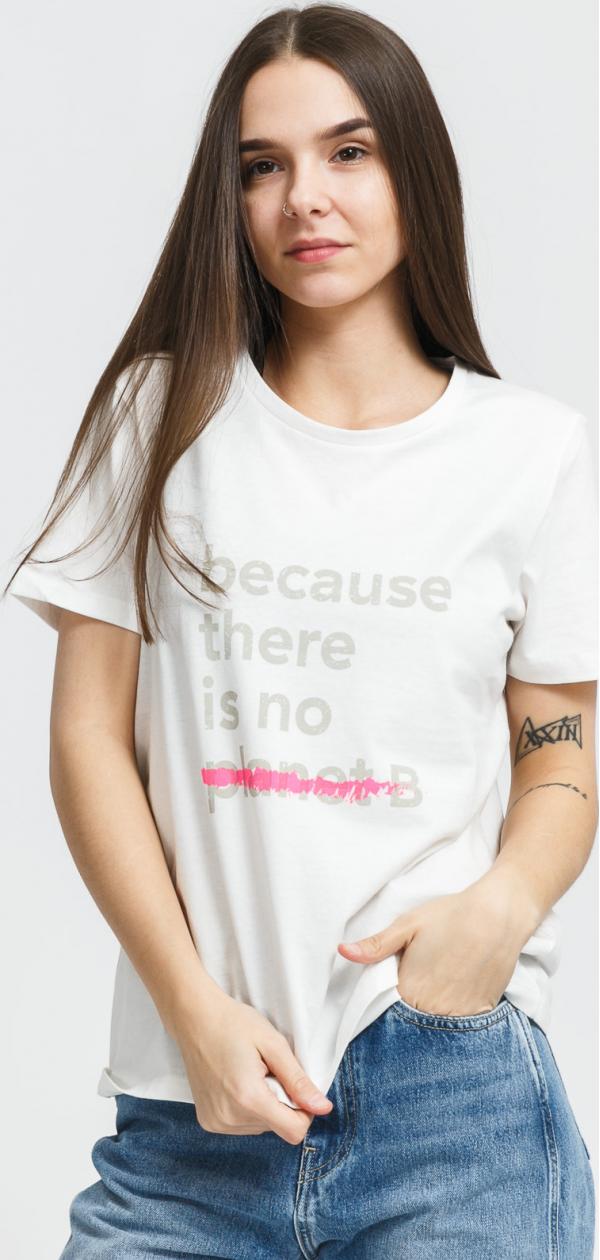 Ecoalf W Becausalf Underlined T-shirt bílé
