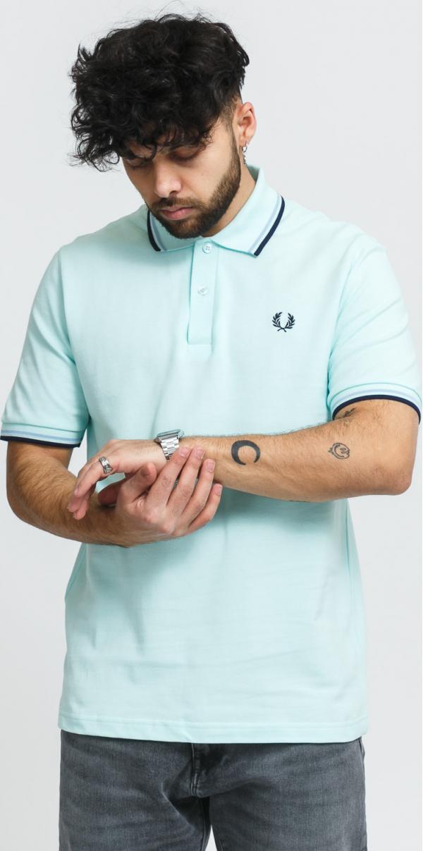 FRED PERRY Twin Tipped Fred Perry Shirt mentolové