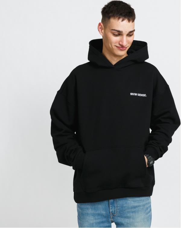 9N1 SENSE. Logo Hoodie černá