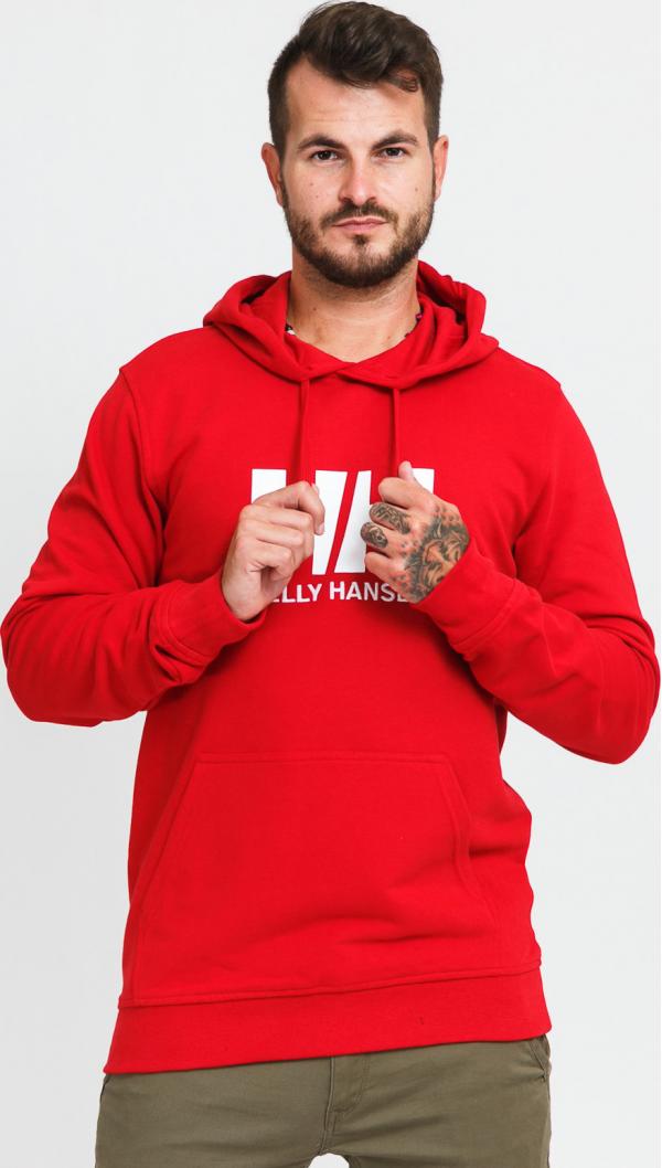 Helly Hansen ogo Hoodie červená / bílá