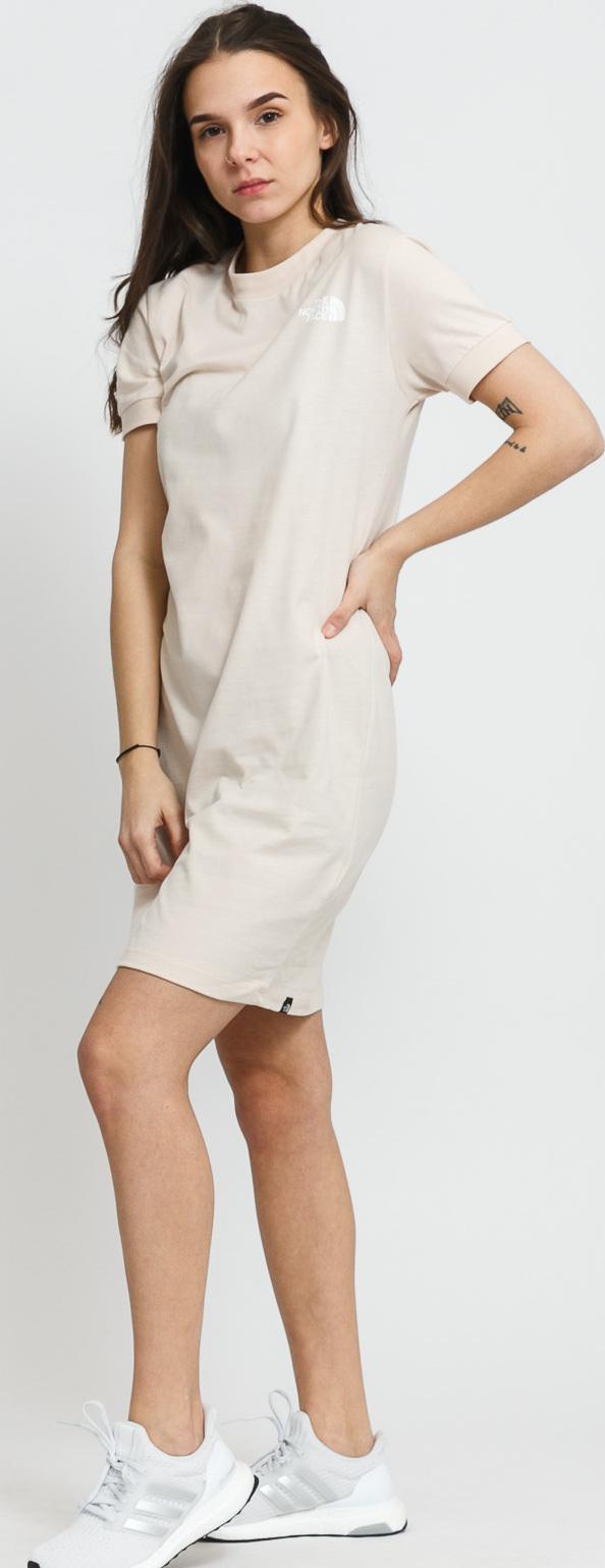 The North Face W Tee Dress světle růžové