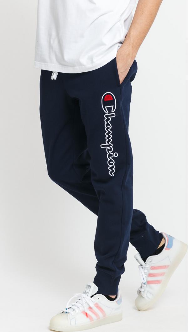 Champion Script Logo Rib Cuff Pants navy