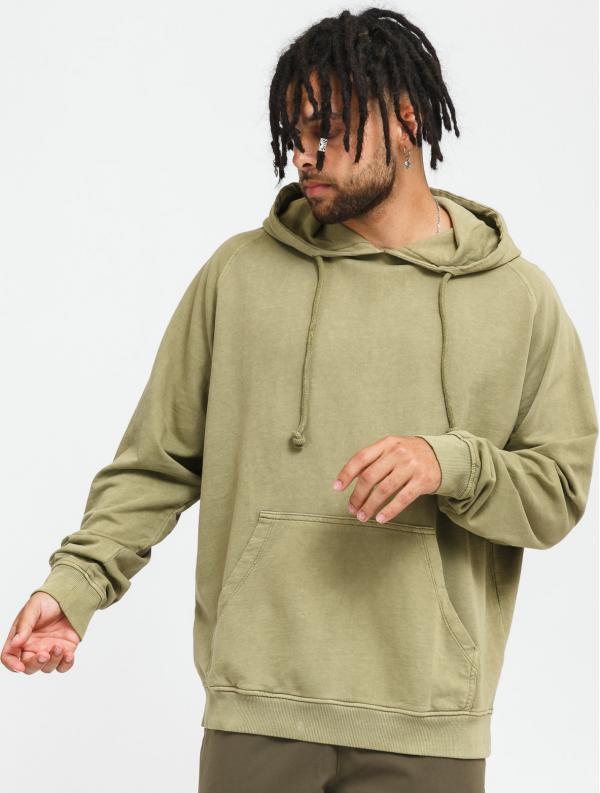 Urban Classics Overdyed Hoody olivová