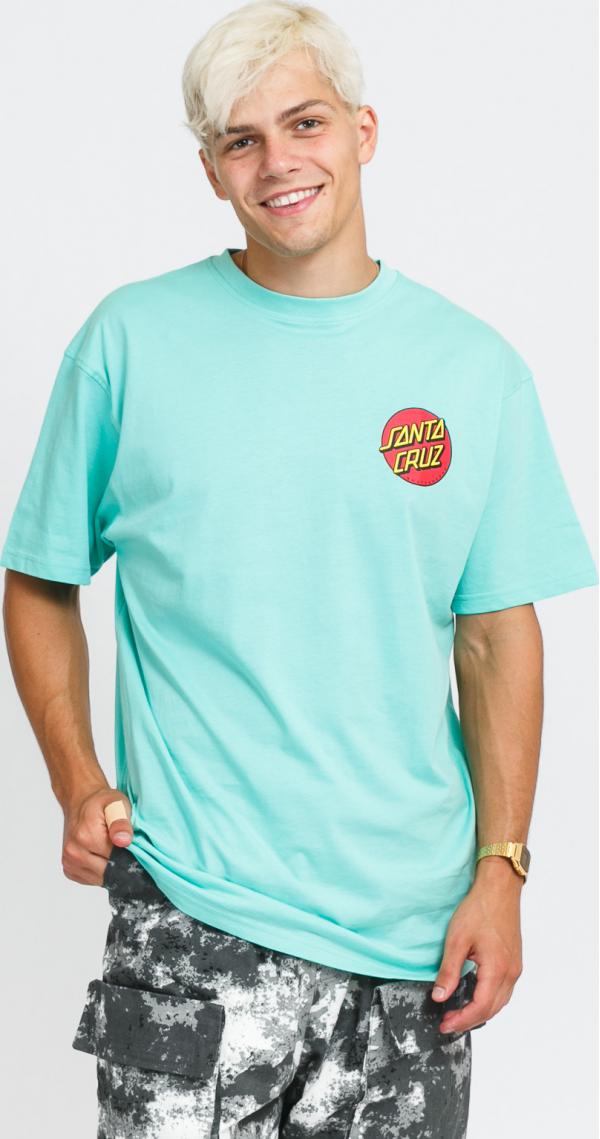Santa Cruz Classic Dot Chest Tee mentolové