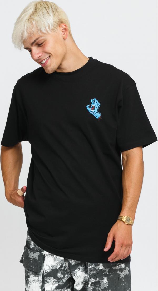 Santa Cruz Screaming Hand Chest Tee černé