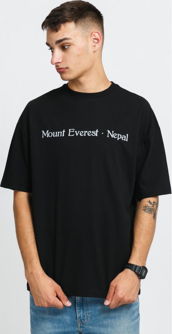 9N1M SENSE. Flower Mountain T-Shirt černé