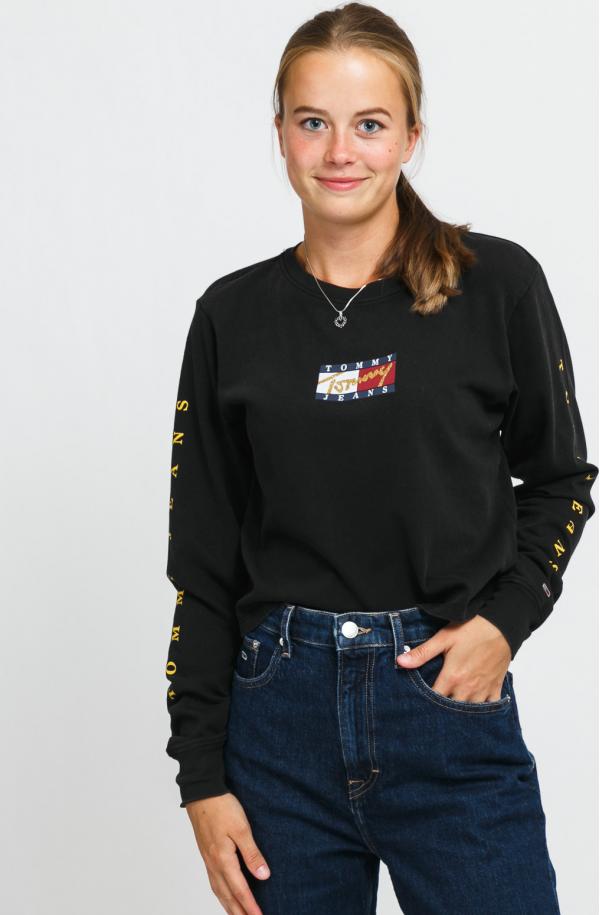 TOMY JEANS W Reg Vintage Bronze 3 Tee  černé