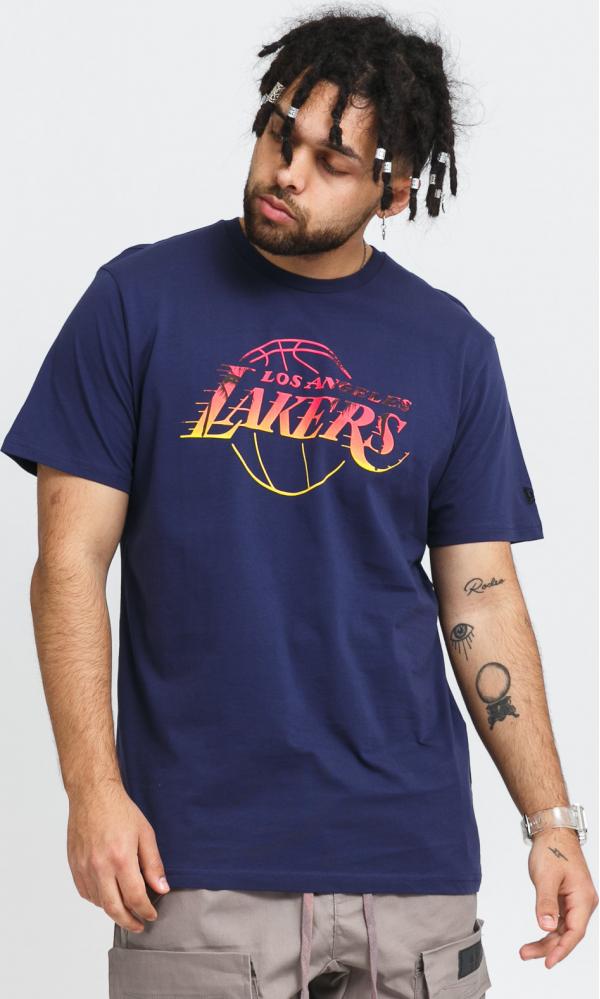 New Era NBA Coastal Heat Infill Tee LA Lakers navy