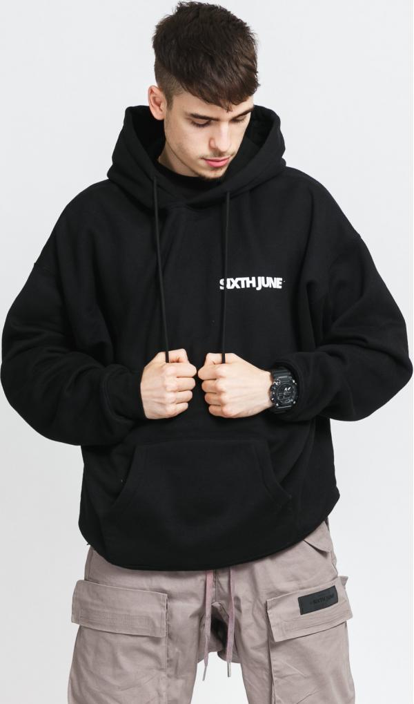Sixth June Basic Logo Hoodie černá
