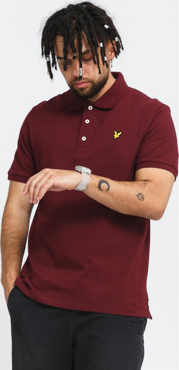 Lyle & Scott Plain Polo Shirt vínové