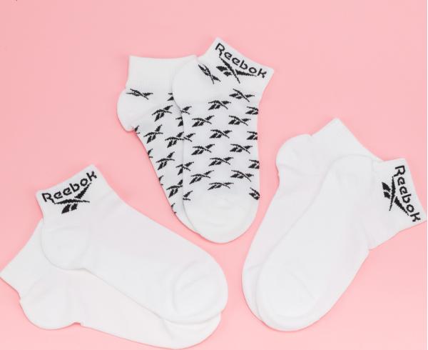 Reebok CL FO Ankle Sock 3Pack bílé / černé