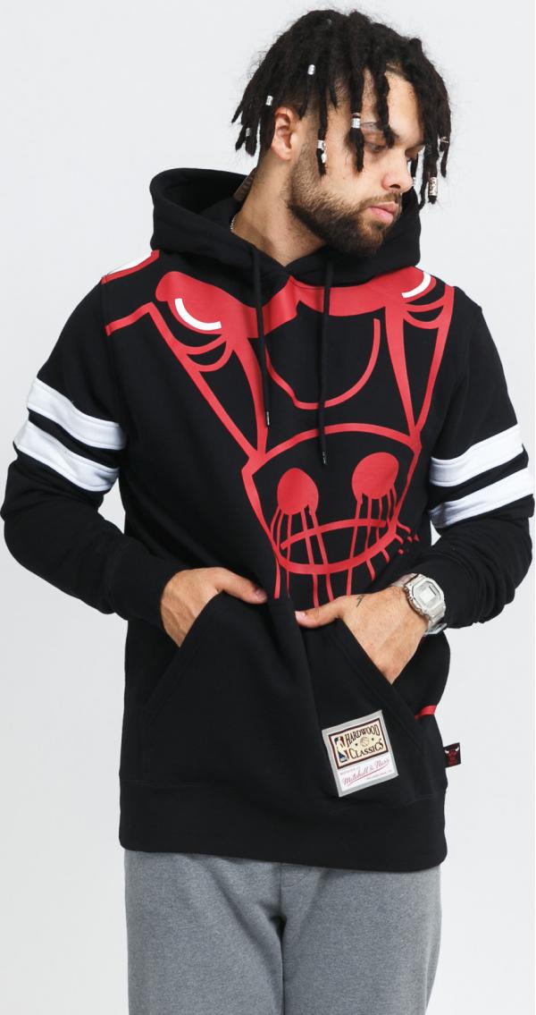 Mitchell & Ness Substantial Fleece Hoodie Bulls černá / červená
