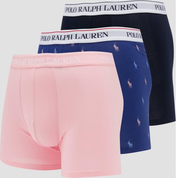 Polo Ralph auren 3Pack Stretch Cotton Boxer Briefs navy / modré / růžové