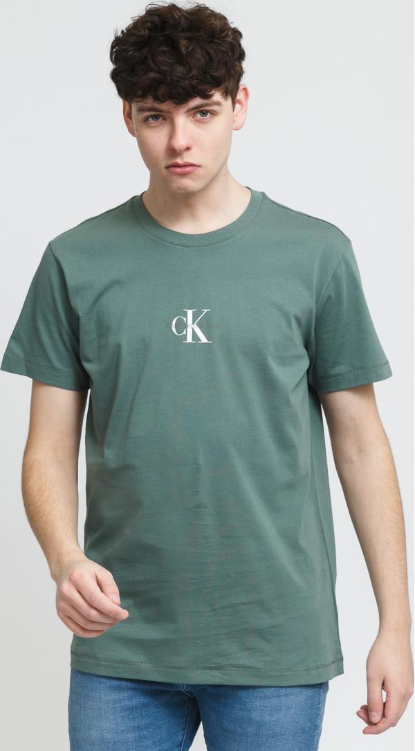 CALVIN KEIN JEANS M Small Chest onogram Tee olivové