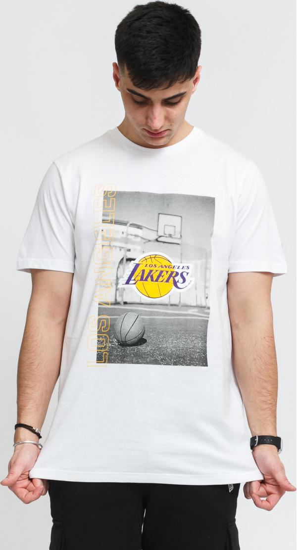 New Era NBA Photographic Tee LA akers bílé