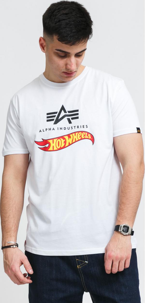 Alpha Industries Hot Wheels Flag Tee bílé