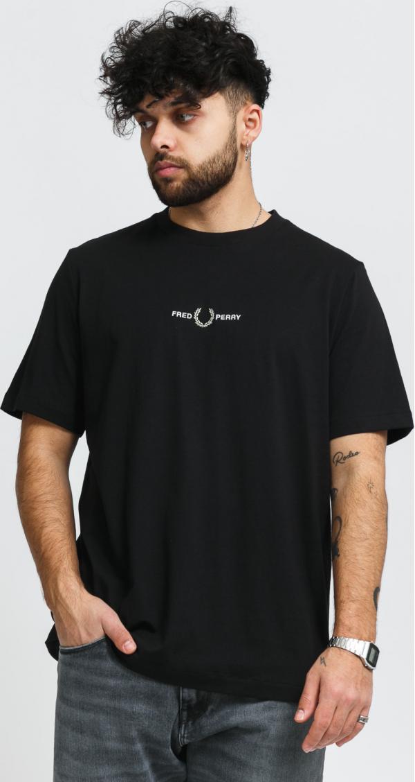 FRED PERRY Embroidered Tee černé