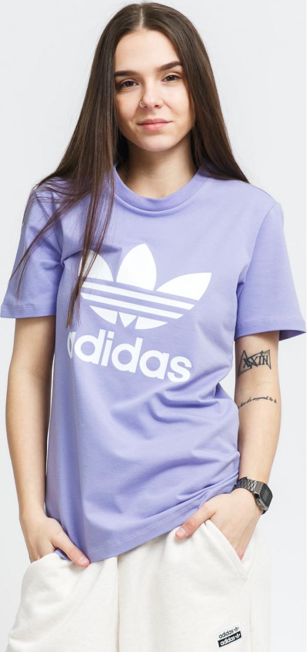 adidas Originals Trefoil Tee fialové