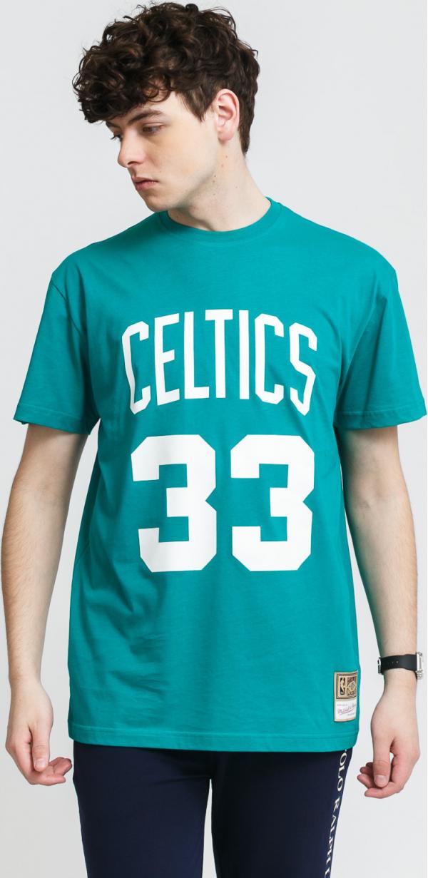 Mitchell & Ness Name & Number Tee - Bird #33 Boston Celtics zelené