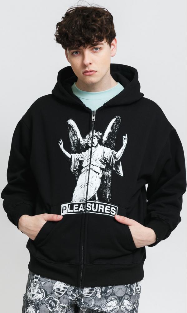 PLEASURES Fetish Zip Hoody černá